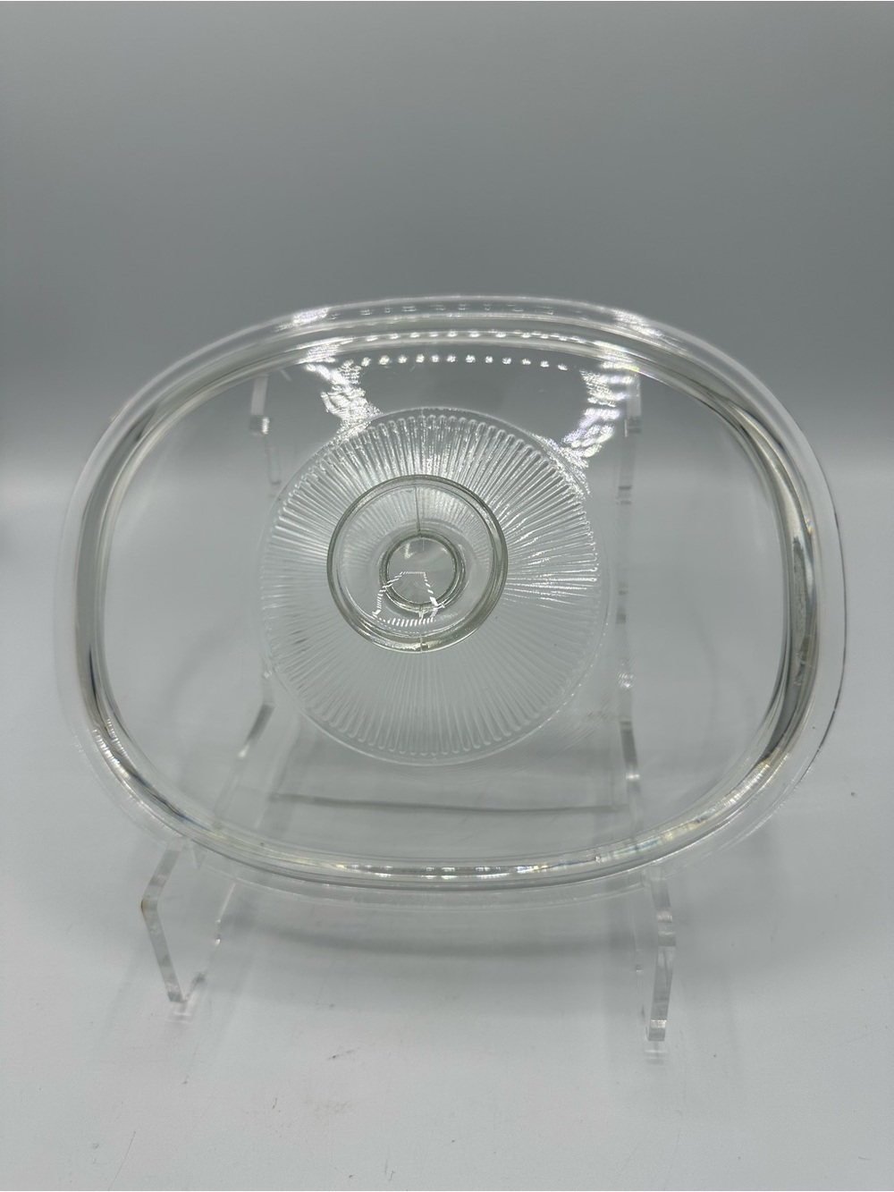 Pyrex Replacement Oval Casserole Clear Glass Lid F-12-C Fits Corning Ware 1.5qt.